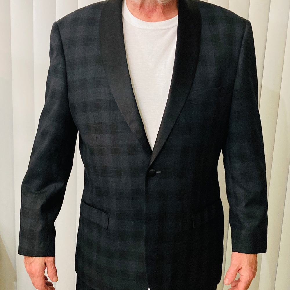Plaid Tuxedo Dinner Jacket Zonettie